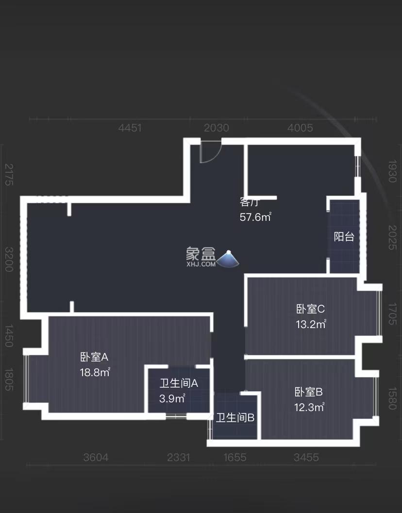 磐龙生态社区  3室2厅2卫   53.80万室内图1