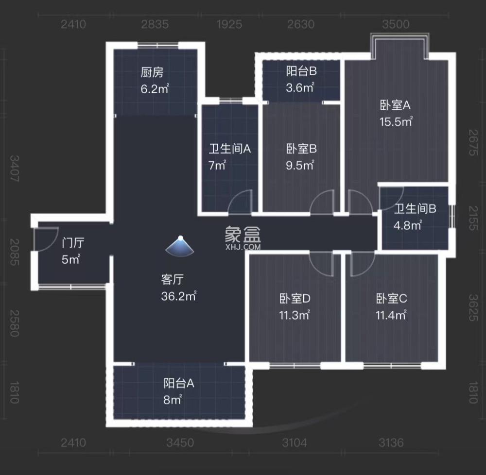 西郡佳园 4室2厅2卫 68.8万 西郡佳园 4室2厅2卫 68.8万室内图
