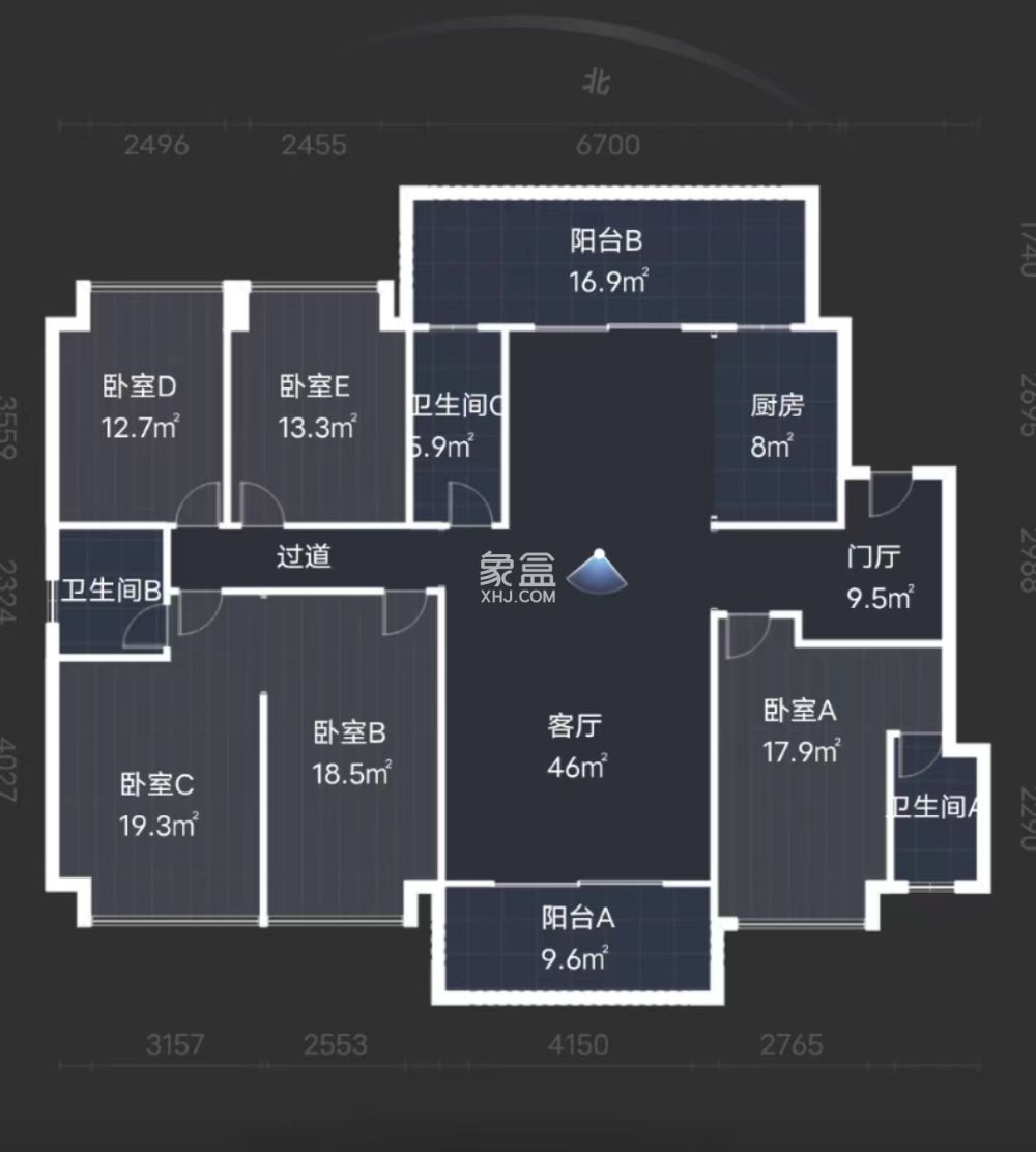 高科壹号领域  5室2厅3卫   130.00万