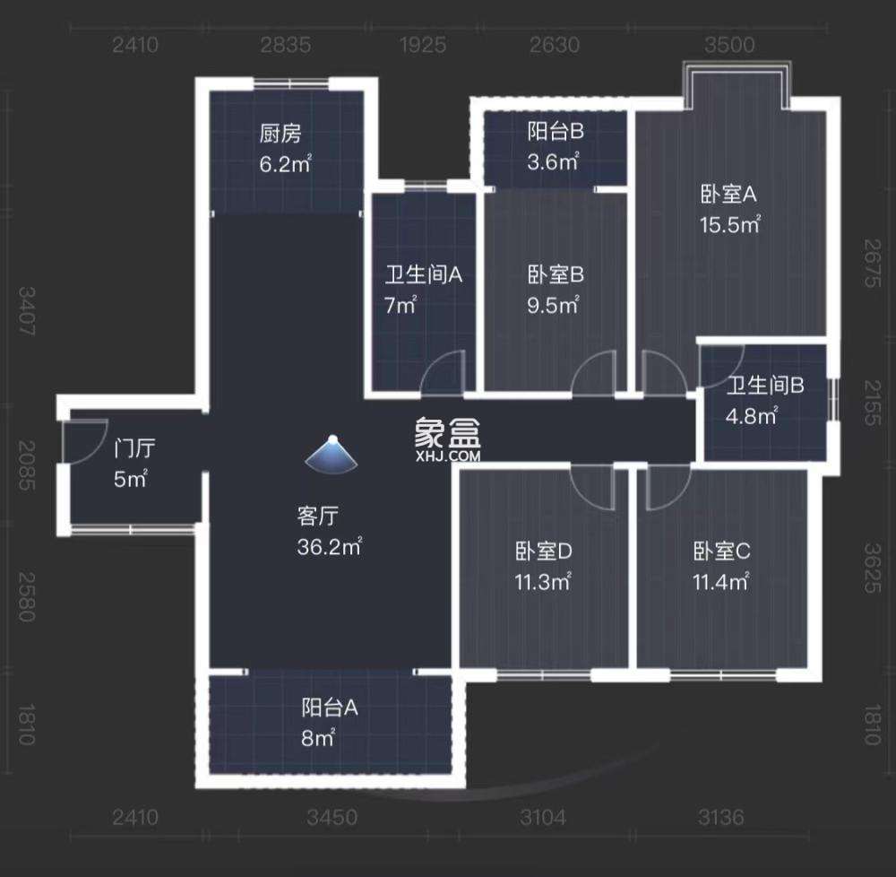 西郡佳园 4室2厅2卫 64.00万 西郡佳园 4室2厅2卫 64.00万室内图