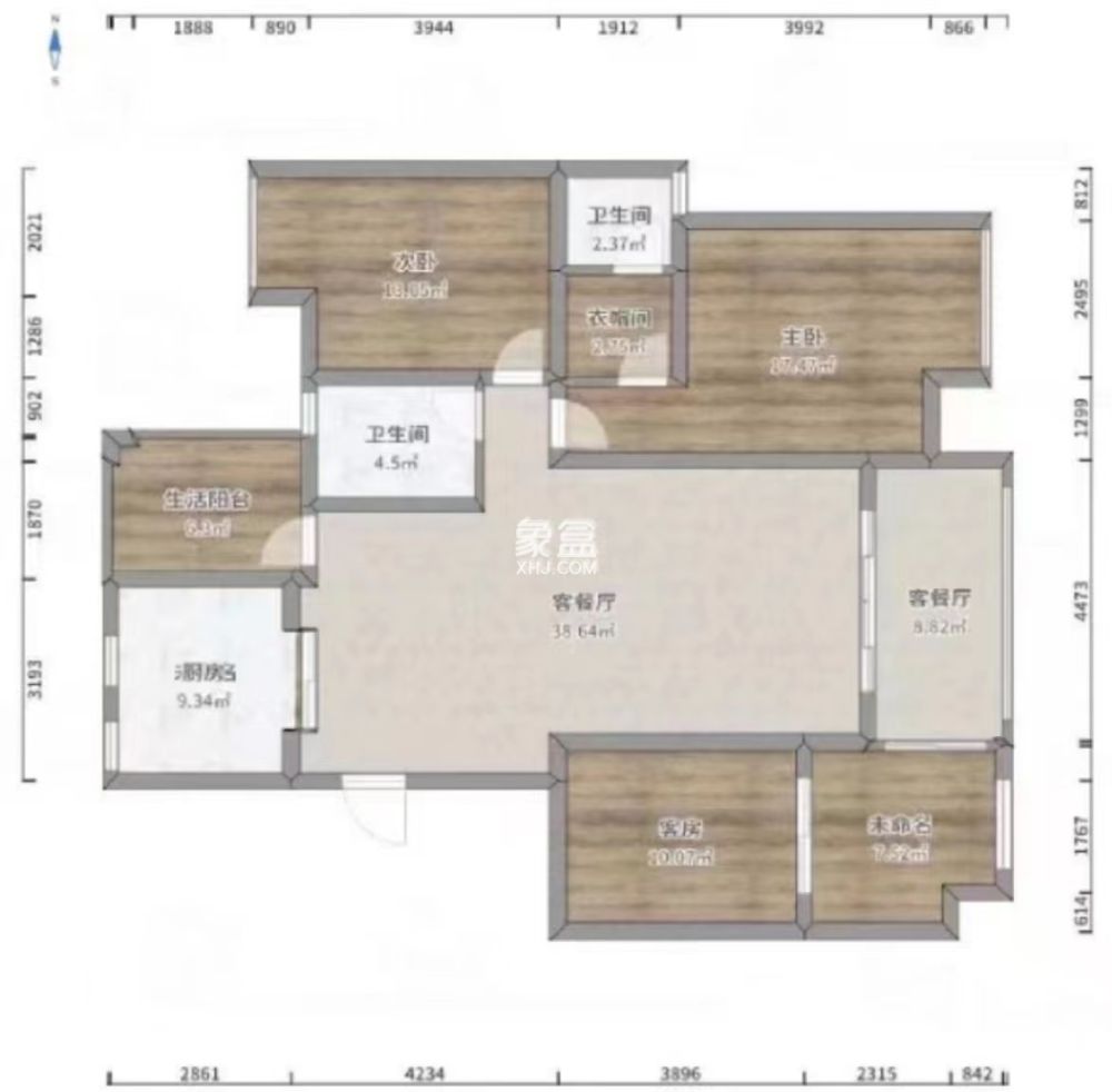 山水文园 3室2厅2卫 86.0万 山水文园 3室2厅2卫 86.0万客厅