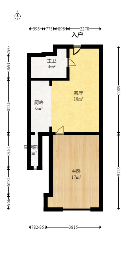 中信凯旋蓝岸（中信新城三期）  1室1厅1卫   36.80万室内图1
