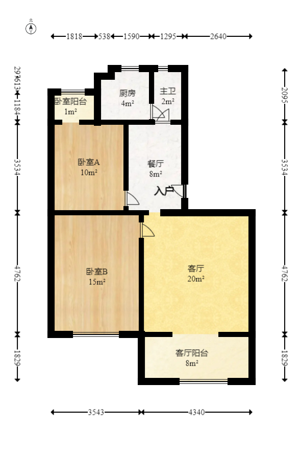 仁和家园  2室2厅1卫    75.0万室内图1