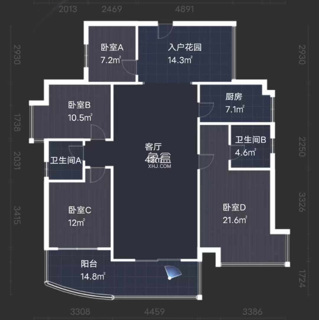 蓝盾景园二期  4室2厅1卫   95.00万室内图1