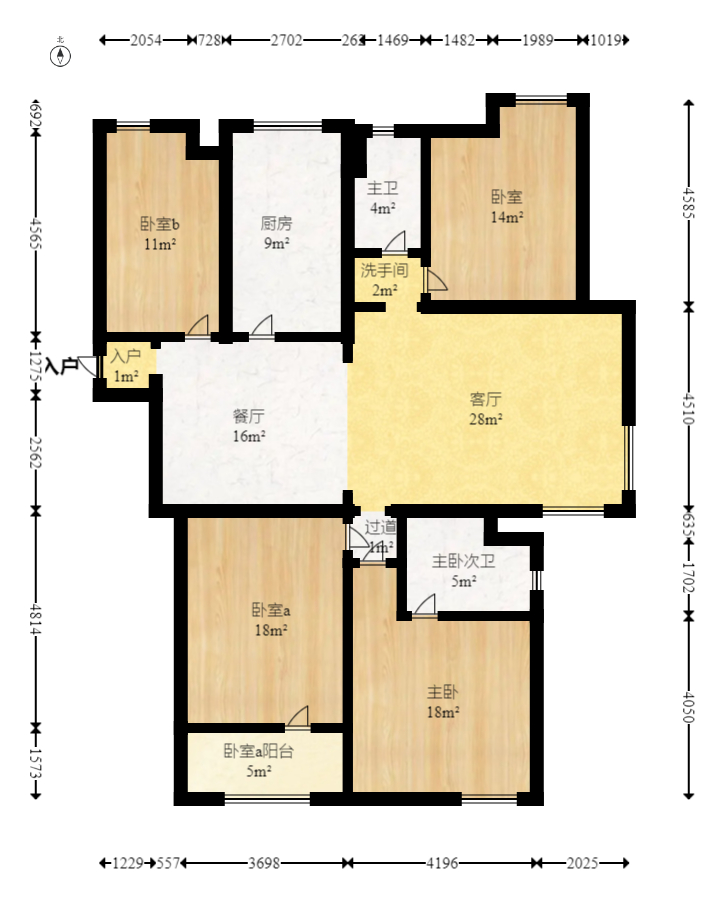 三一街区 4室2厅2卫 95.00万 三一街区 4室2厅2卫 95.00万户型图