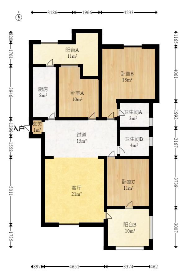 凯乐国际城 3室2厅2卫 156.0万 凯乐国际城 3室2厅2卫 156.0万户型图