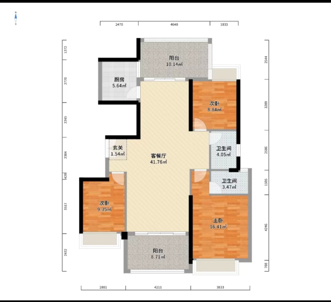 奥园养生城 3室2厅2卫 113.0万 奥园养生城 3室2厅2卫 113.0万室内图