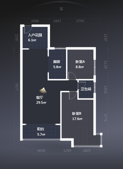 湘江名都  2室2厅1卫   48.00万