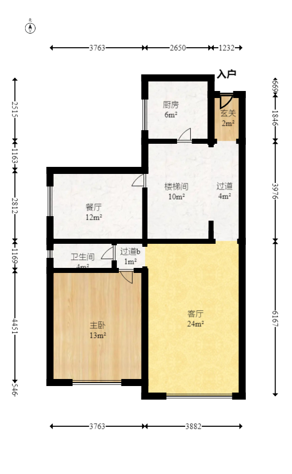 金富星城  4室2厅2卫   120.00万室内图1