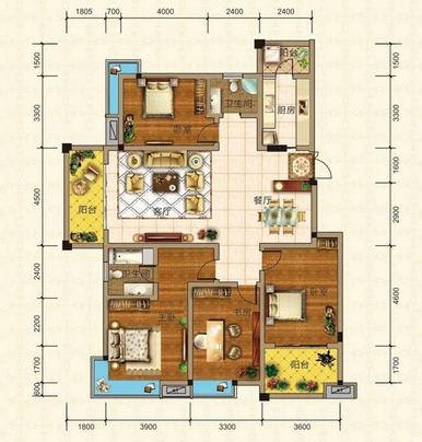 磐龙生态社区  4室2厅2卫   66.50万