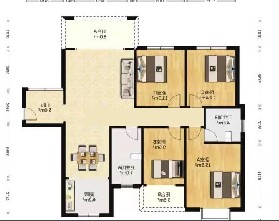 西郡佳园 3室2厅2卫 76.00万 西郡佳园 3室2厅2卫 76.00万室内图