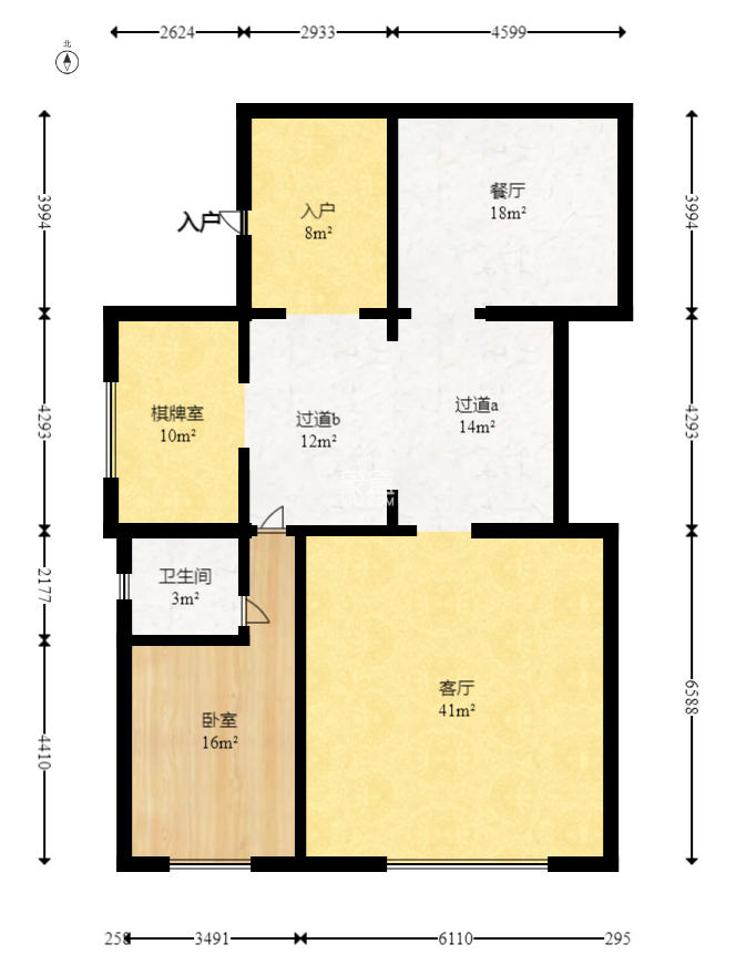 龙湾国际别墅  6室3厅3卫   760.00万室内图1