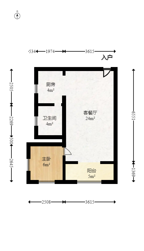静园山庄  1室1厅1卫   30.00万室内图1
