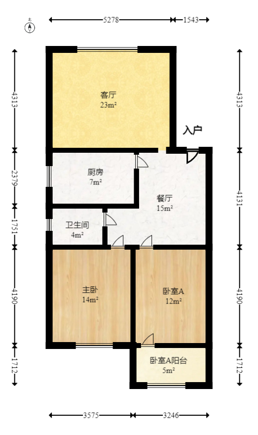 金峰小区南院  2室2厅1卫   69.80万室内图1