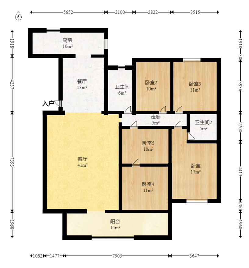 和泉嘉园  4室2厅2卫   157.00万室内图1