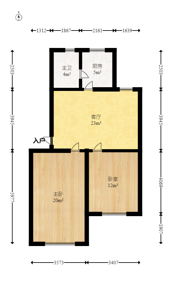 东瓜山三村(东电社区)  2室1厅1卫   48.00万室内图1