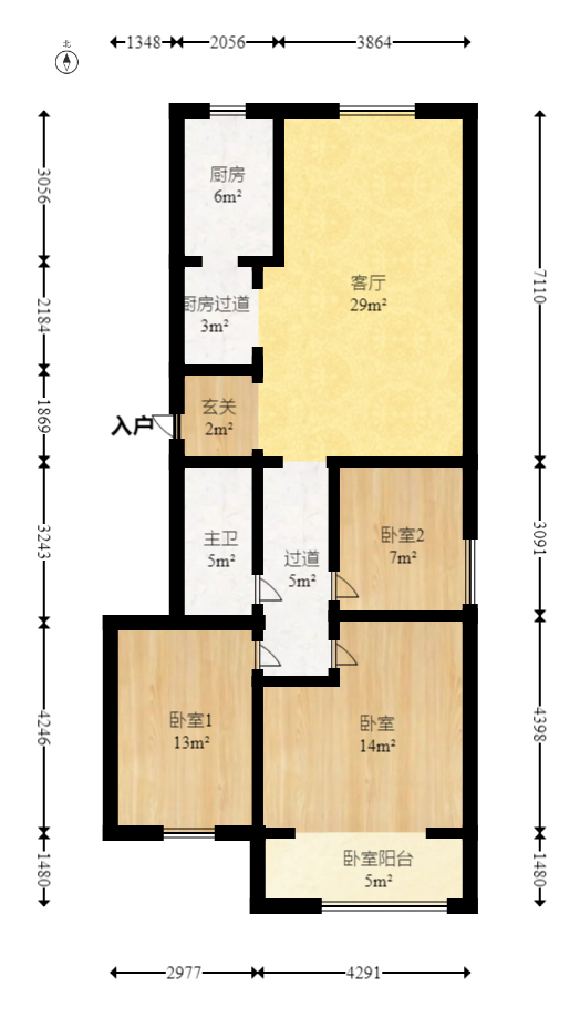 森宇佳园  3室2厅2卫   102.00万室内图1