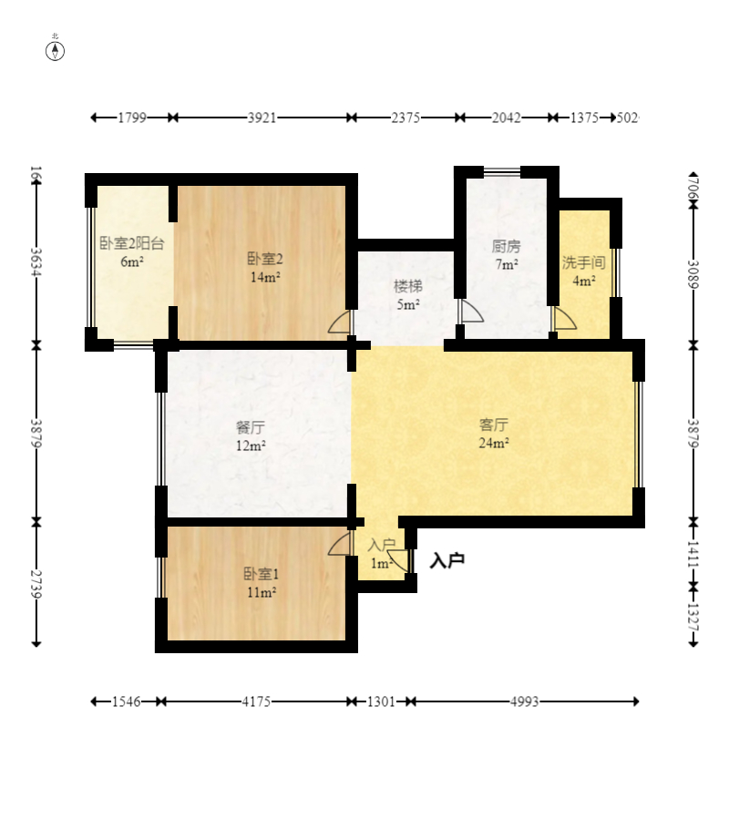 广厦新村  4室2厅2卫    115.0万室内图1
