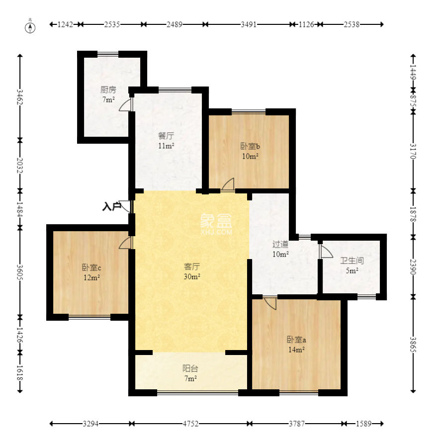 五矿万境蓝山  4室2厅2卫   175.00万