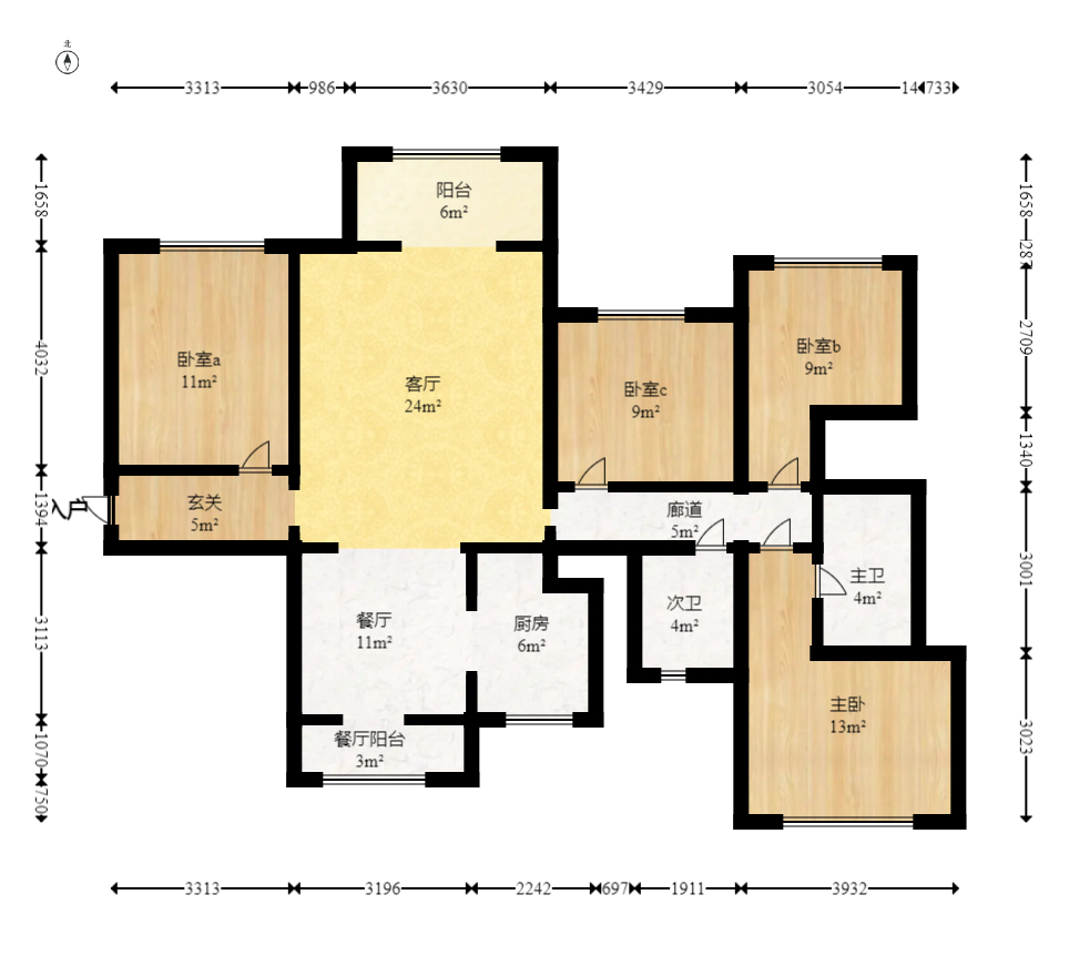 佳兆业云顶梅溪湖（佳兆业梅溪荟）  4室2厅2卫    280.5万室内图1