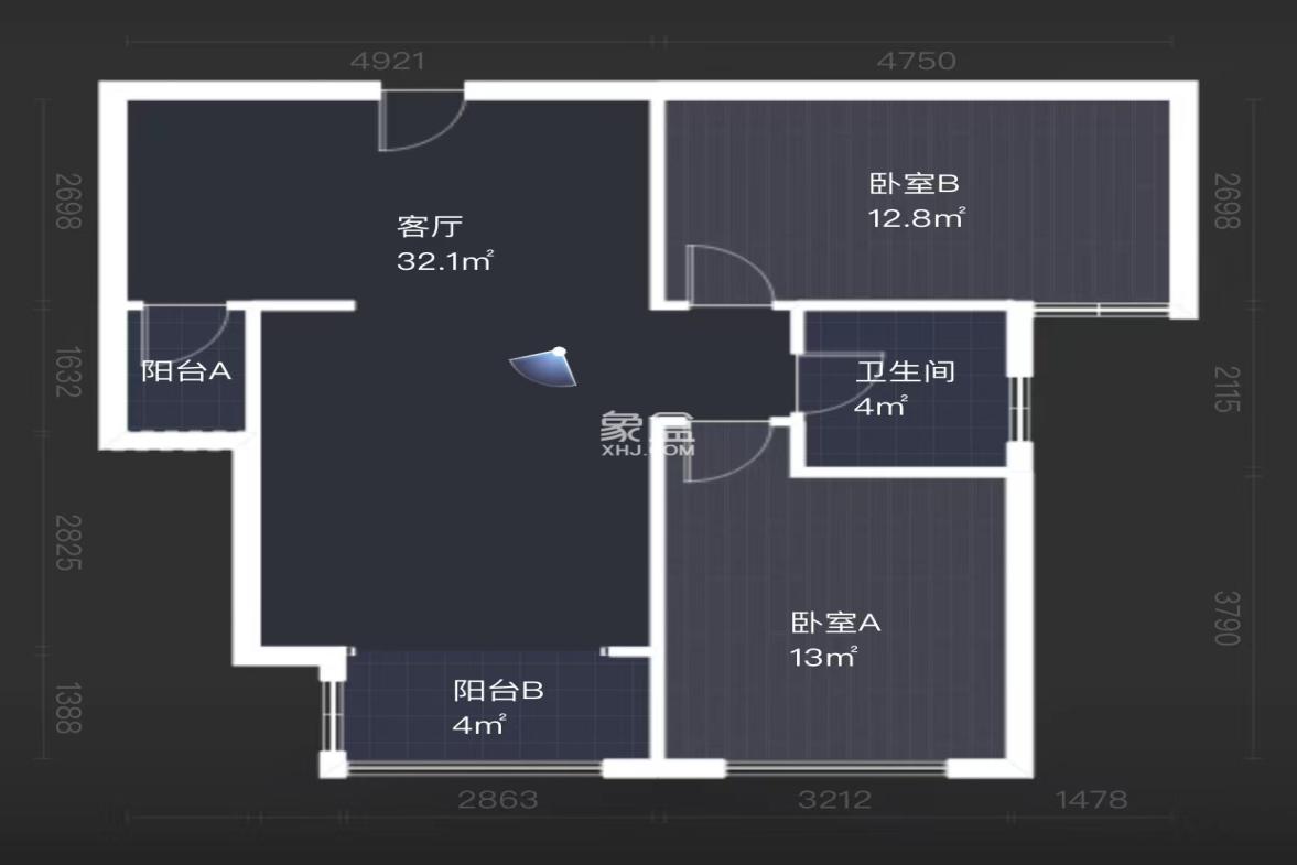 中泰财富湘江 2室1厅1卫 68.0万 中泰财富湘江 2室1厅1卫 68.0万室内图