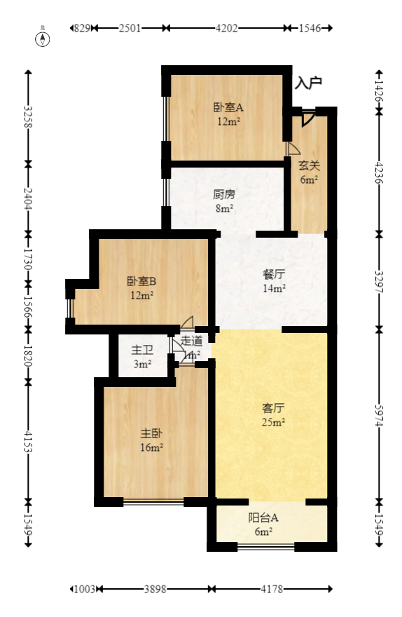 融科東南海  3室2廳1衛(wèi)    106.0萬室內(nèi)圖1