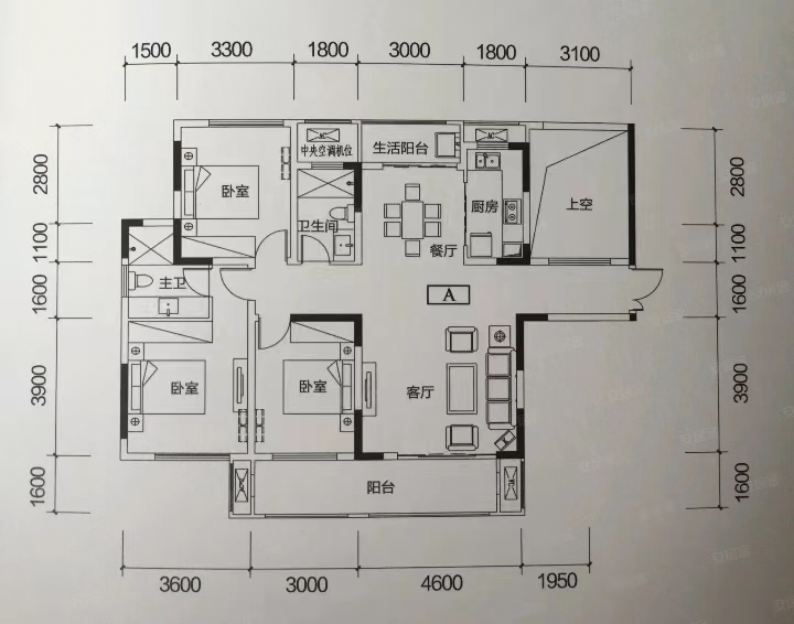 中泰财富湘江  3室2厅1卫   98.00万 中泰财富湘江  3室2厅1卫   98.00万室内图