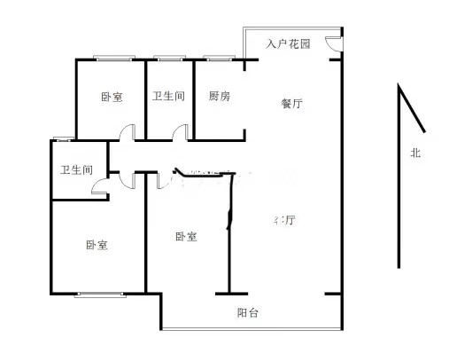 华晨御园 3室2厅2卫 98.00万 华晨御园 3室2厅2卫 98.00万室内图