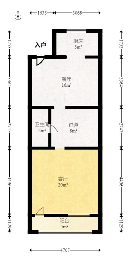 龙湖湘风原著（龙湖湘风星城）  5室2厅2卫   270.00万室内图1