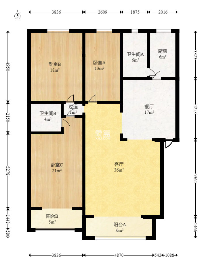 南天花园  3室2厅1卫   116.00万