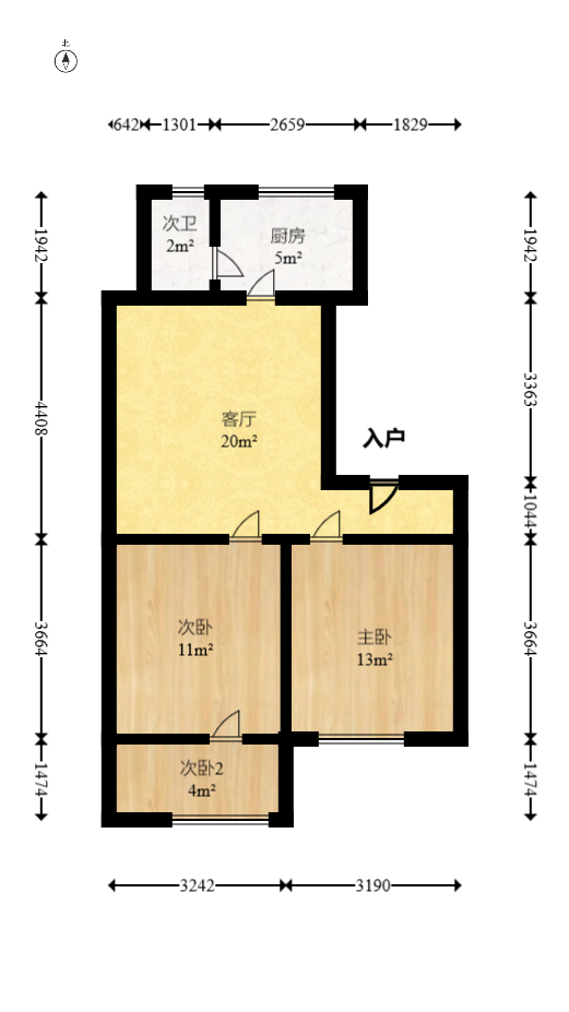 茶叶大市场“山水茗园”  2室1厅1卫   42.00万 茶叶大市场“山水茗园”  2室1厅1卫   42.00万户型图