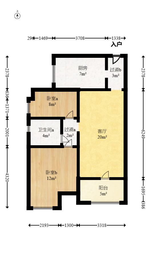 佳兆业水岸新都  2室2厅1卫   36.00万室内图1