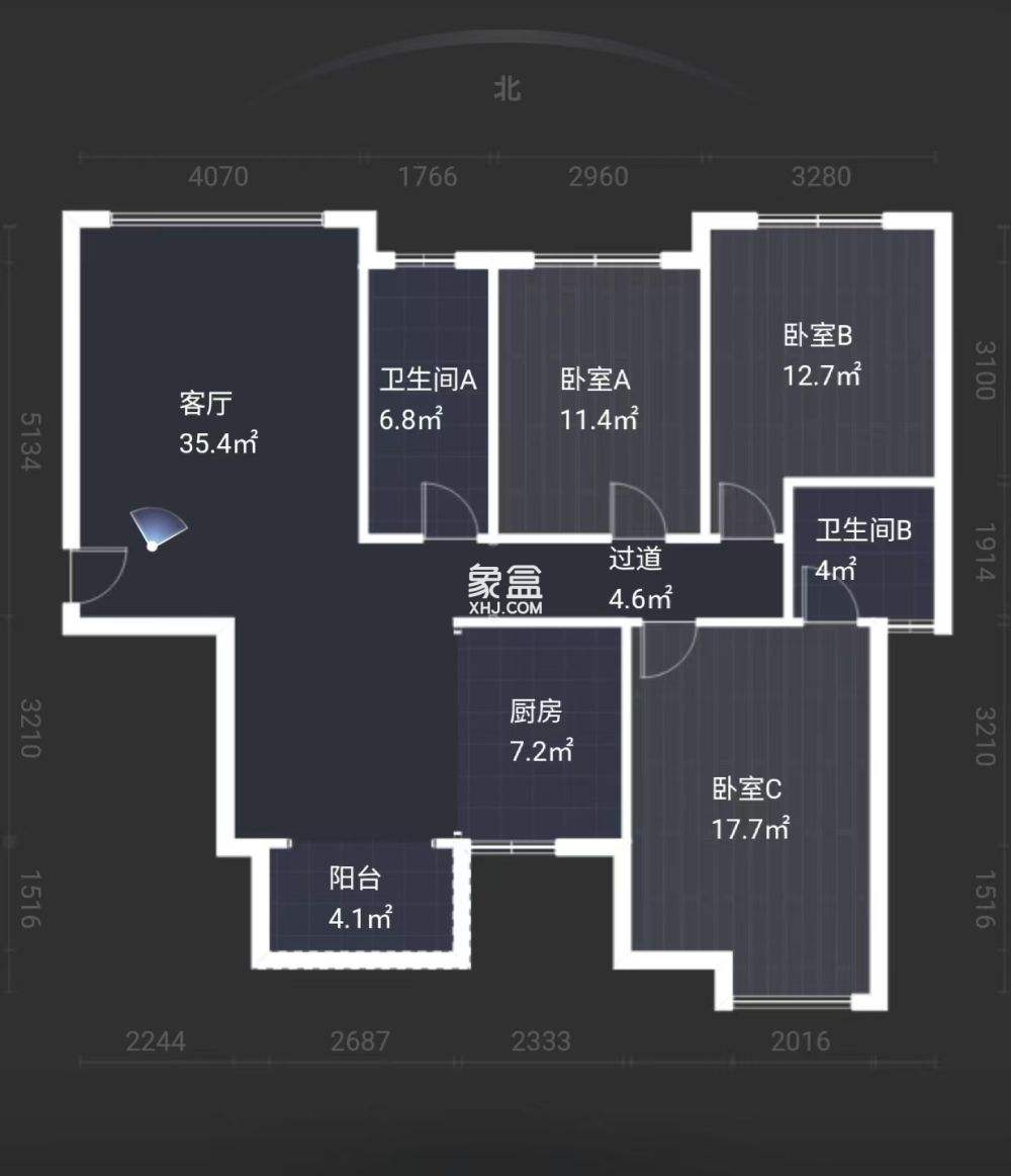 红盾雅园  3室2厅2卫   60.80万