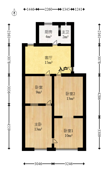 五一东村  4室2厅1卫   61.10万室内图1