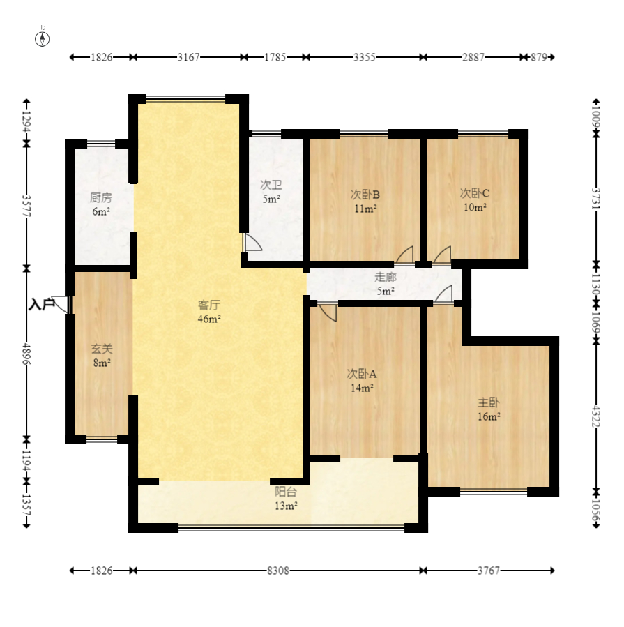 淞雅苑  4室2厅2卫    115.0万 淞雅苑  4室2厅2卫    115.0万户型图