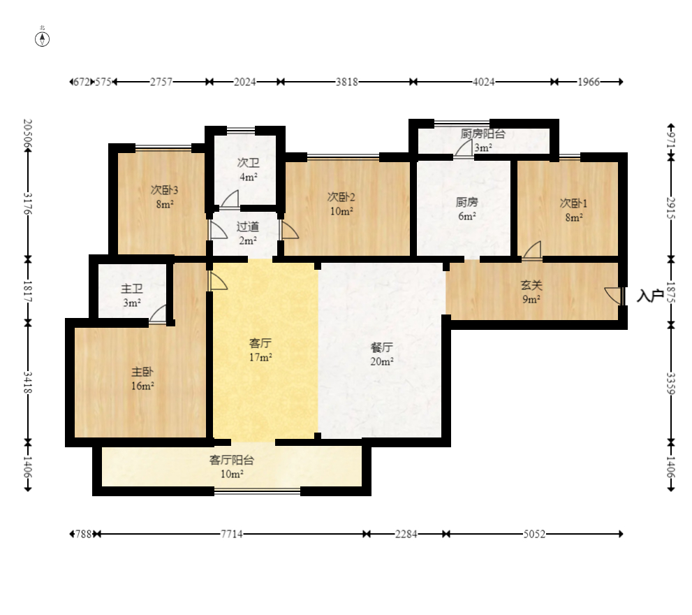 保利天禧C区  4室2厅2卫    328.0万室内图1