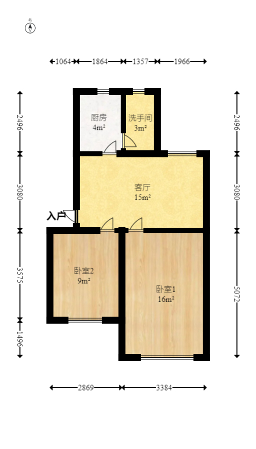 長(zhǎng)坡社區(qū)  2室2廳1衛(wèi)    31.0萬(wàn)室內(nèi)圖1