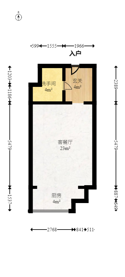 保利麓谷林语I区  1室1厅1卫   39.80万室内图1