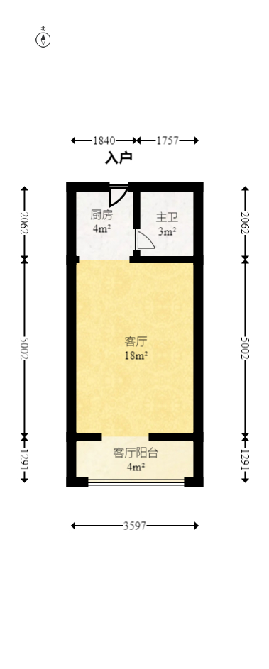 世景华庭  1室1厅1卫   17.50万室内图1