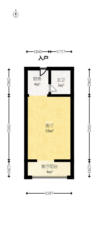 世景华庭  1室1厅1卫   17.50万