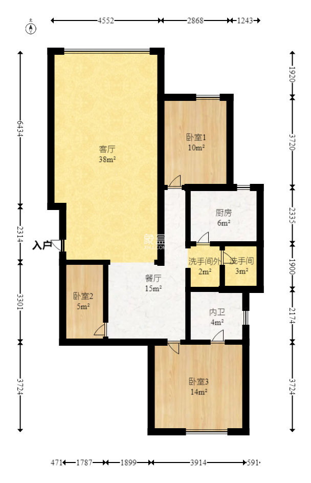 恒業(yè)雅苑  3室2廳2衛(wèi)   126.00萬