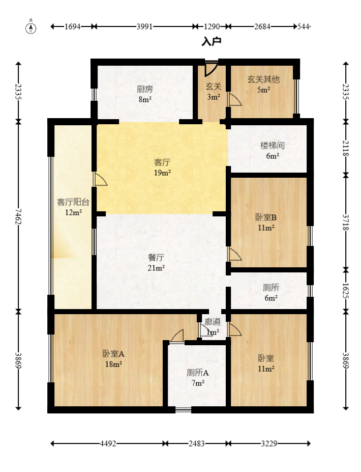兰亭湾畔  5室2厅2卫    290.0万室内图1