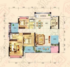 奥园养生城 4室2厅2卫 105.00万 奥园养生城 4室2厅2卫 105.00万室内图