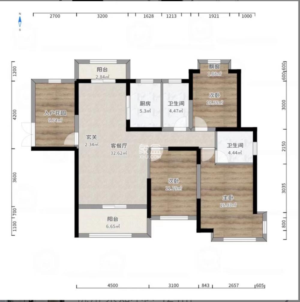 时代新城(翰林府) 3室2厅2卫 65.00万 时代新城(翰林府) 3室2厅2卫 65.00万室内图