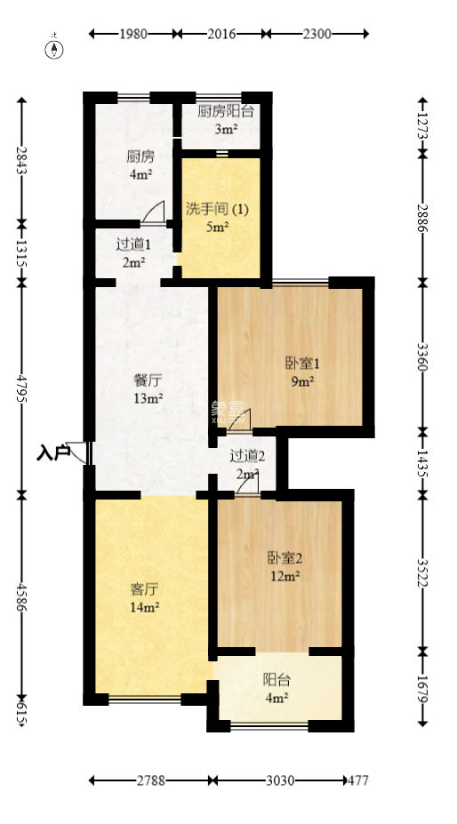 城建学院（古堆山城建学校宿舍）  2室1厅1卫   67.00万