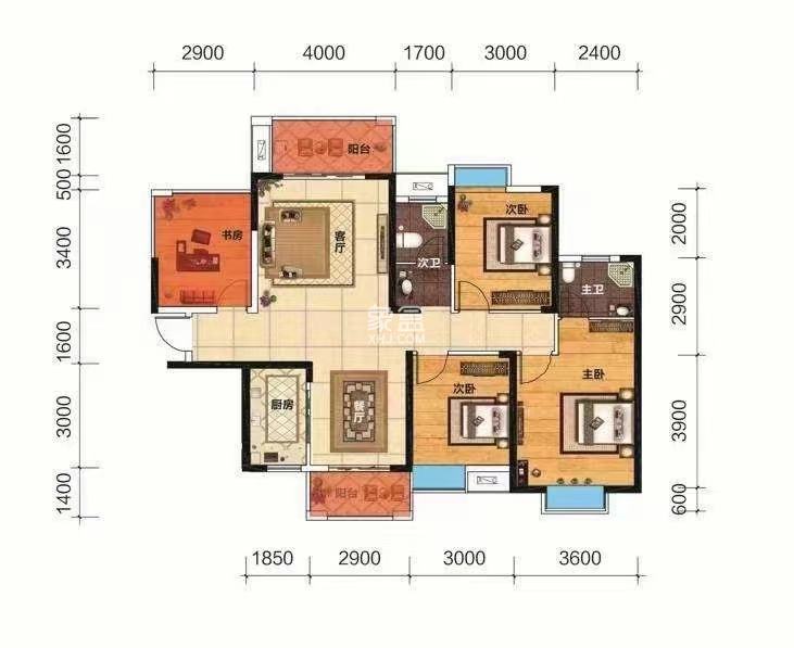 提香蓝岸  4室2厅2卫    53.0万
