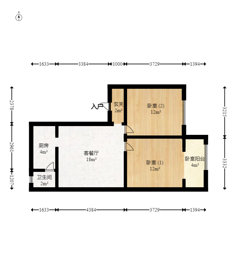 茶叶大市场“山水茗园” 2室2厅1卫 32.80万 茶叶大市场“山水茗园” 2室2厅1卫 32.80万户型图