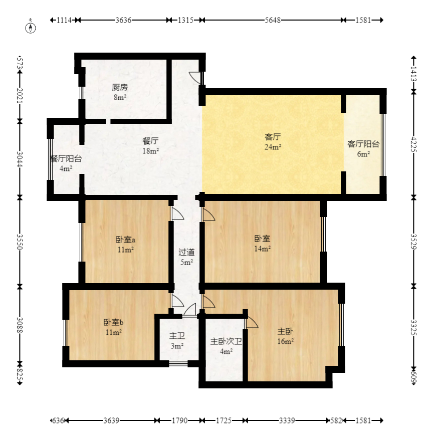 山水人家三期 4室2厅2卫 78.00万 山水人家三期 4室2厅2卫 78.00万户型图