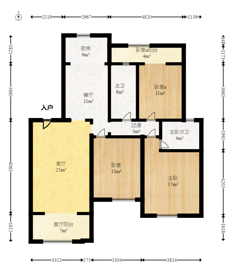 山水湾  3室2厅2卫   83.80万室内图1