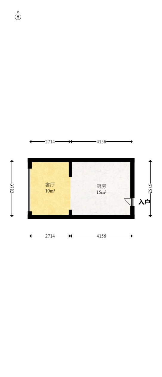 金色loft（鑫秋大厦）  2室2厅1卫   59.90万室内图1